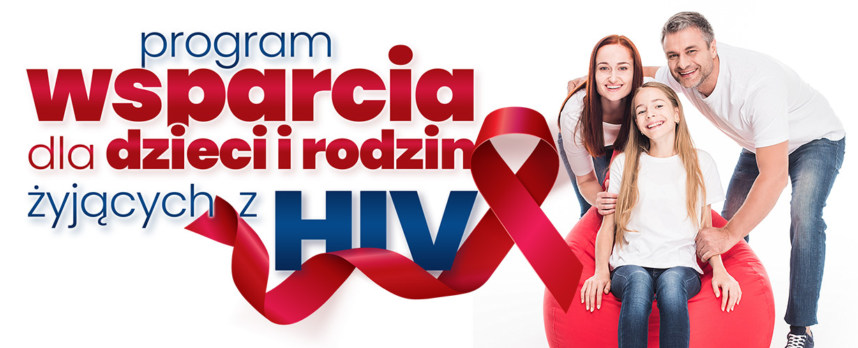 Baner tytułowy Program wsparcia dla dzieci i rodzin żyjących z HIV