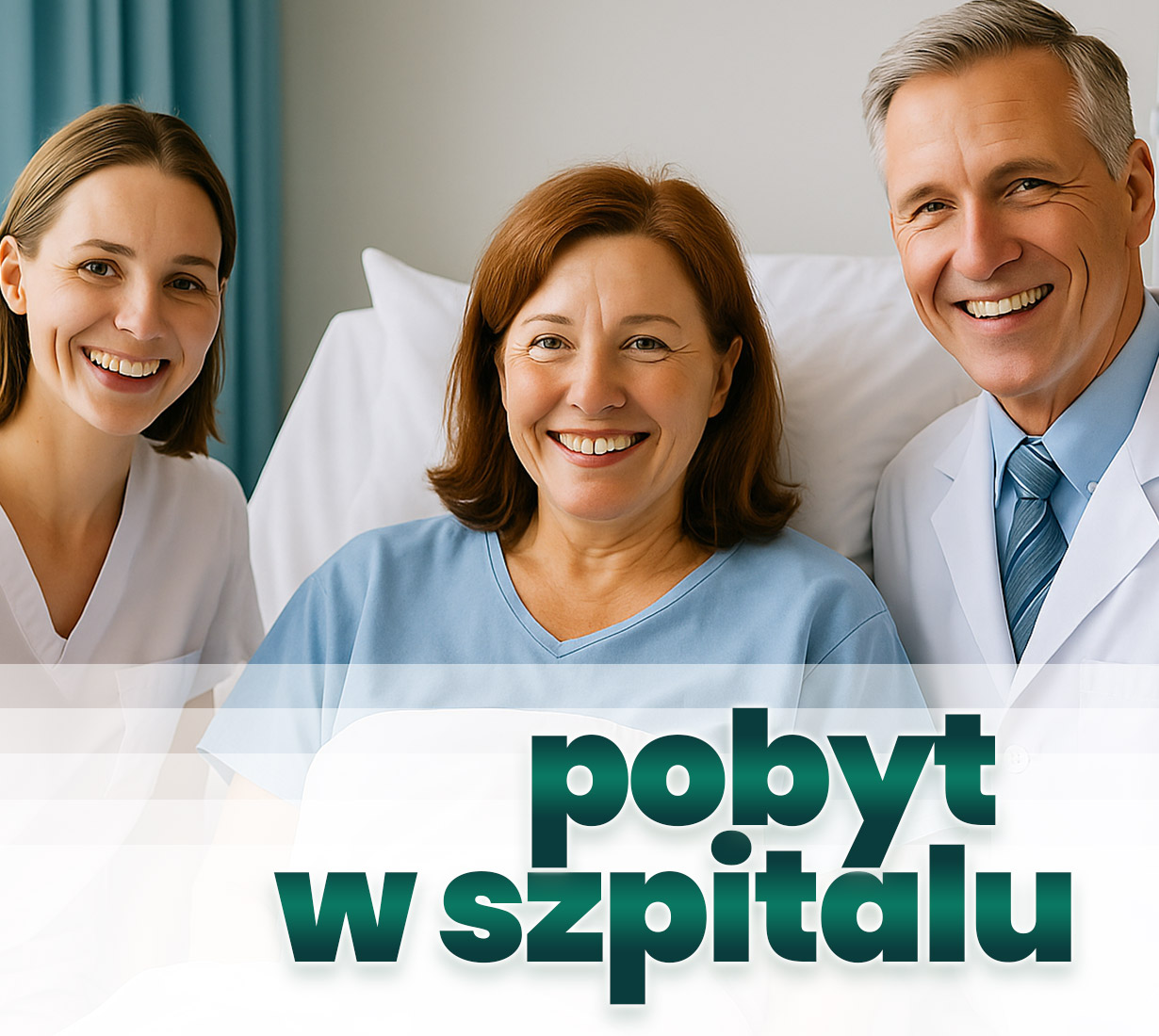 Grafika przewodnia dla ankiety pobytu w szpitalu