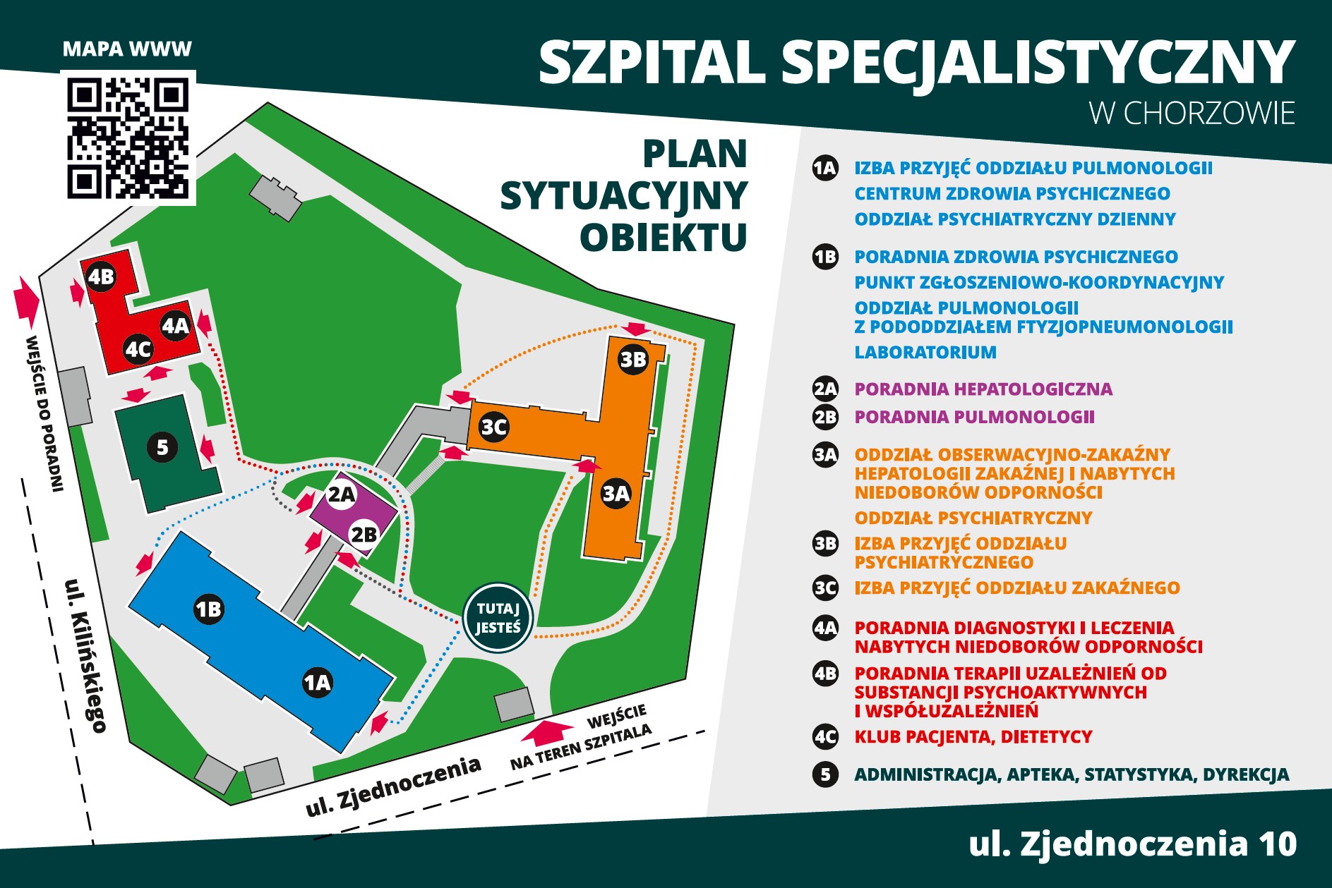 Plan sytuacyjny Szpitala Specjalistycznego w Chorzowie