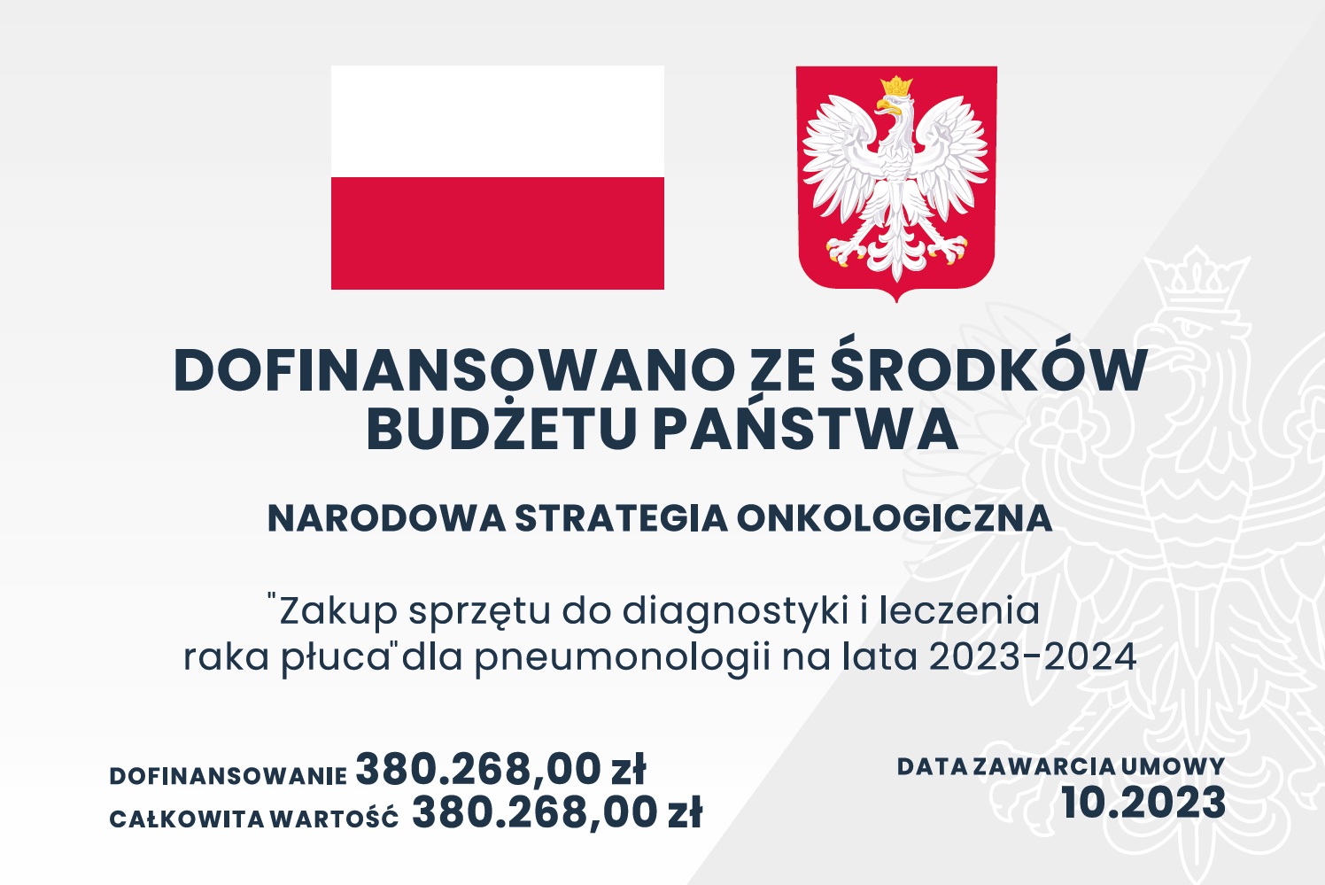 Tablica informacyjna Narodowa Strategia Onkologiczna 2023-2024